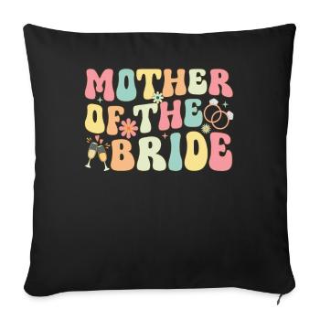 Mutter der Braut Groovy Bridal Party Mom - Sofakissenbezug 45 x 45 cm - Schwarz - Vorne