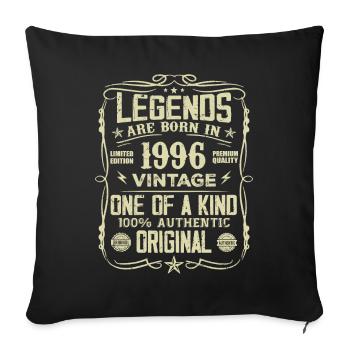 Made In 1996 Vintage Birthday Gift 1996 - Sofa pillowcase 17,3'' x 17,3'' (45 x 45 cm) - black - Front