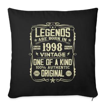 Made In 1998 Vintage Anniversary Gift 1998 - Sofa pillowcase 17,3'' x 17,3'' (45 x 45 cm) - black - Front