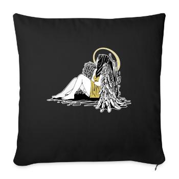 Angel Angel Wings - Sofa pillowcase 17,3'' x 17,3'' (45 x 45 cm) - black - Front
