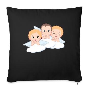 Angel Cherup Angel's Baby Angel - Sofa pillowcase 17,3'' x 17,3'' (45 x 45 cm) - black - Front