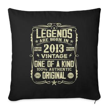 Made In 2013 Vintage Anniversary Gift 2013 - Sofa pillowcase 17,3'' x 17,3'' (45 x 45 cm) - black - Front