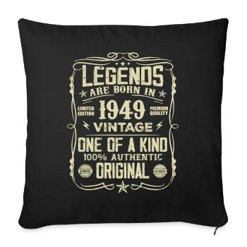 Made In 1949 Vintage Anniversary Gift 1949 - Sofa pillowcase 17,3'' x 17,3'' (45 x 45 cm) - black - Front