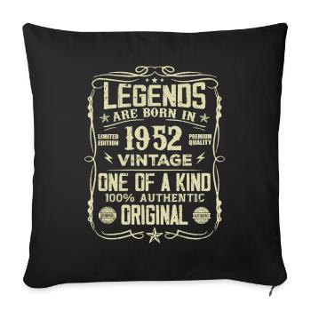 Made In 1952 Vintage Anniversary Gift 1952 - Sofa pillowcase 17,3'' x 17,3'' (45 x 45 cm) - black - Front