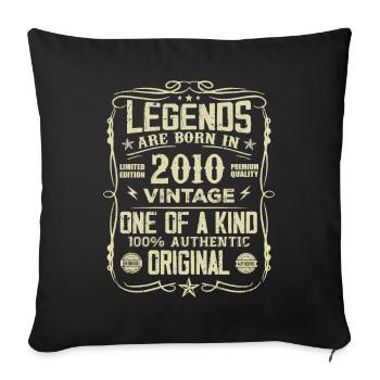 Made In 2010 Vintage Birthday Gift 2010 - Sofa pillowcase 17,3'' x 17,3'' (45 x 45 cm) - black - Front
