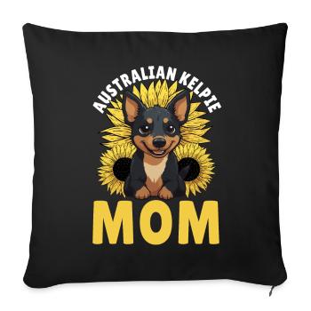 Cadeau de chien Kelpie - Housse de coussin décorative 45 x 45 cm - noir - Devant