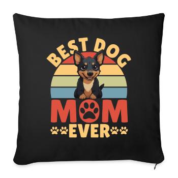 Cadeau de chien Kelpie - Housse de coussin décorative 45 x 45 cm - noir - Devant
