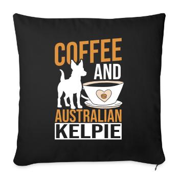 Cadeau de chien Kelpie - Housse de coussin décorative 45 x 45 cm - noir - Devant