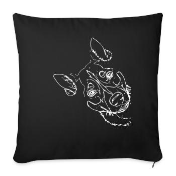 Cadeau de chien Kelpie - Housse de coussin décorative 45 x 45 cm - noir - Devant