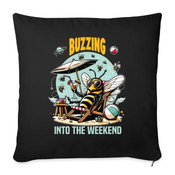 Amoureux des abeilles Apiculteurs Amis de la nature Apiculteurs - Housse de coussin décorative 45 x 45 cm - noir - Devant