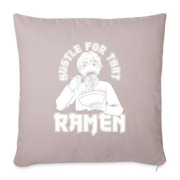 Bol de Ramen Manga Anime - Housse de coussin décorative 45 x 45 cm - taupe clair - Devant