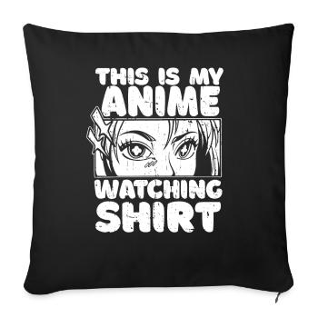 Manga d’anime - Housse de coussin décorative 45 x 45 cm - noir - Devant