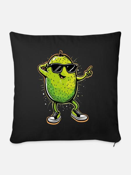 Kiwi Dabbing - Sofakissenbezug 45 x 45 cm - Schwarz