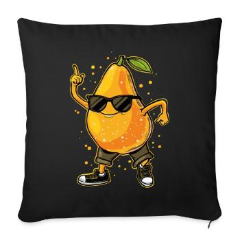 Tamponnage de la mangue - Housse de coussin décorative 45 x 45 cm - noir - Devant