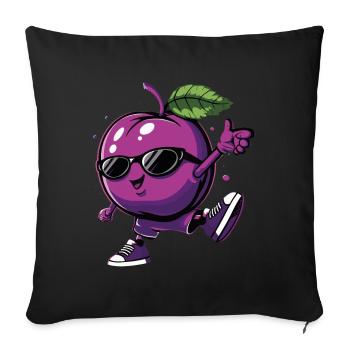 Plum - Sofa pillowcase 17,3'' x 17,3'' (45 x 45 cm) - black - Front