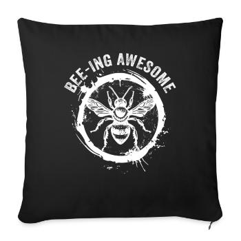 Bee lovers Beekeepers Nature lovers Beekeepers - Sofa pillowcase 17,3'' x 17,3'' (45 x 45 cm) - black - Front