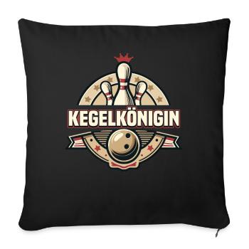 Bowling Queen Bowling Bowling Club Design for Bowling - Sofa pillowcase 17,3'' x 17,3'' (45 x 45 cm) - black - Front