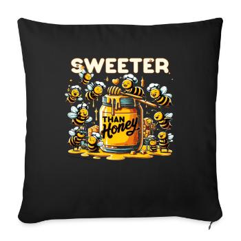 Amoureux des abeilles Apiculteurs Amis de la nature Apiculteurs - Housse de coussin décorative 45 x 45 cm - noir - Devant