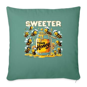 Bienenliebhaber Bienenzüchter Naturfreunde Imker - Sofakissenbezug 45 x 45 cm - Tanngrün - Vorne