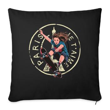 USA Sport Team Skateboarding 2024 Gear - Sofa pillowcase 17,3'' x 17,3'' (45 x 45 cm) - black - Front