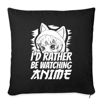Anime Manga - Sofa pillowcase 17,3'' x 17,3'' (45 x 45 cm) - black - Front