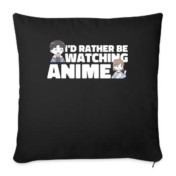 Anime Manga - Sofa pillowcase 17,3'' x 17,3'' (45 x 45 cm) - black - Front