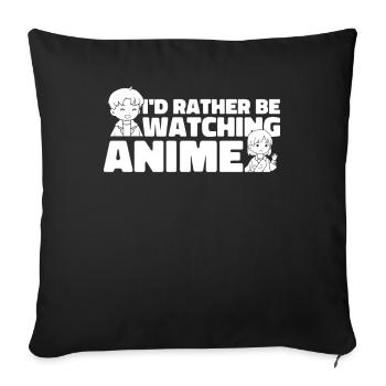 Manga d’anime - Housse de coussin décorative 45 x 45 cm - noir - Devant