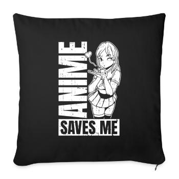 Colliers Anime Manga - Housse de coussin décorative 45 x 45 cm - noir - Devant