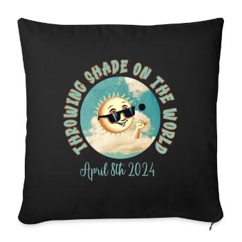 Vintage Rétro Jetant De L’ombre Sur Le Monde - Housse de coussin décorative 45 x 45 cm - noir - Devant