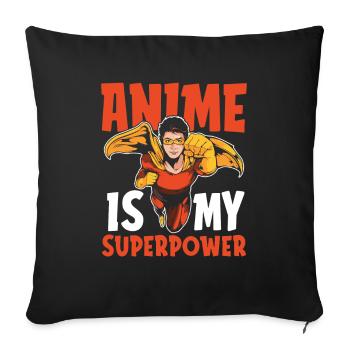 Anime Manga - Sofa pillowcase 17,3'' x 17,3'' (45 x 45 cm) - black - Front