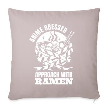 Bol de Ramen Manga Anime - Housse de coussin décorative 45 x 45 cm - taupe clair - Devant