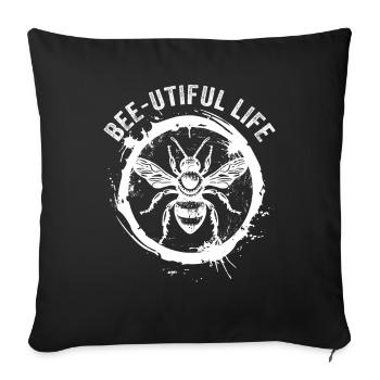 Bee lovers Beekeepers Nature lovers Beekeepers - Sofa pillowcase 17,3'' x 17,3'' (45 x 45 cm) - black - Front