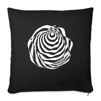 Illusion Optical illusion Perception - Sofa pillowcase 17,3'' x 17,3'' (45 x 45 cm) - black - Front