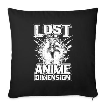 Anime Manga Isekai - Sofakissenbezug 45 x 45 cm - Schwarz - Vorne