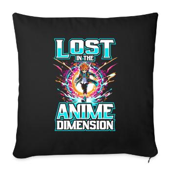 Anime Manga Isekai - Sofakissenbezug 45 x 45 cm - Schwarz - Vorne