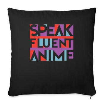 Manga d’anime - Housse de coussin décorative 45 x 45 cm - noir - Devant