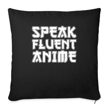 Anime Manga - Sofa pillowcase 17,3'' x 17,3'' (45 x 45 cm) - black - Front