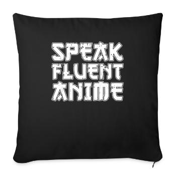 Anime Manga - Sofa pillowcase 17,3'' x 17,3'' (45 x 45 cm) - black - Front