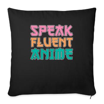 Anime Manga - Sofa pillowcase 17,3'' x 17,3'' (45 x 45 cm) - black - Front