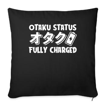 Anime Manga Energie Otaku - Housse de coussin décorative 45 x 45 cm - noir - Devant
