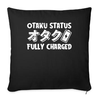 Anime Manga Energie Otaku - Housse de coussin décorative 45 x 45 cm - noir - Devant
