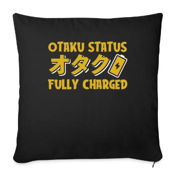 Anime Manga Energie Otaku - Housse de coussin décorative 45 x 45 cm - noir - Devant