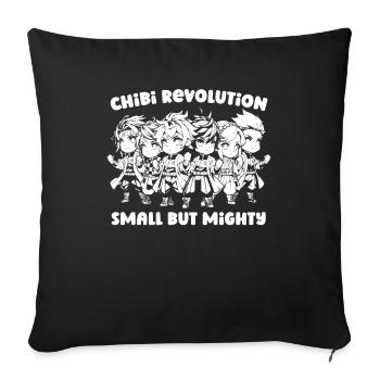 Anime Manga Revolution Chibi - Sofa pillowcase 17,3'' x 17,3'' (45 x 45 cm) - black - Front