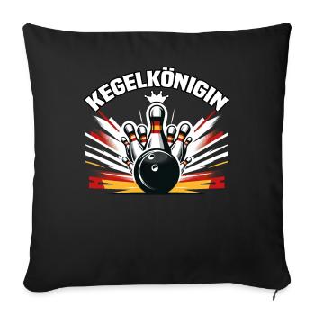 Bowling Queen Bowling Club Design for Bowling - Sofa pillowcase 17,3'' x 17,3'' (45 x 45 cm) - black - Front