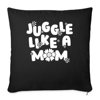 Maman Maman Jonglerie - Housse de coussin décorative 45 x 45 cm - noir - Devant