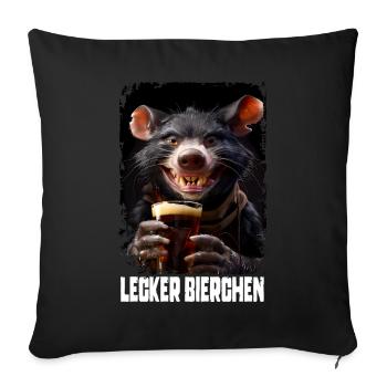 Delicious Beer Tasmanian Devil - Sofa pillowcase 17,3'' x 17,3'' (45 x 45 cm) - black - Front