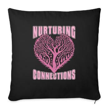 Mama Mutter Baum Natur Herz - Sofakissenbezug 45 x 45 cm - Schwarz - Vorne