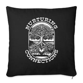 Mama Mutter Baum Natur Herz - Sofakissenbezug 45 x 45 cm - Schwarz - Vorne