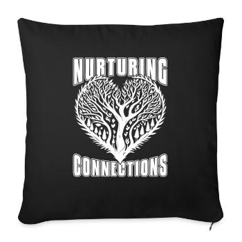 Mama Mutter Baum Natur Herz - Sofakissenbezug 45 x 45 cm - Schwarz - Vorne
