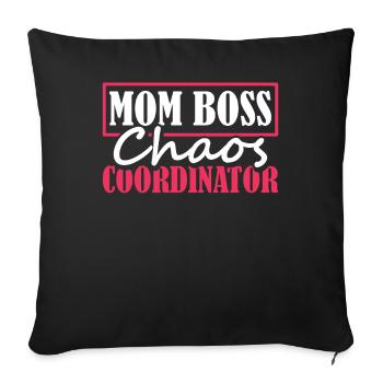 Mom Mom Chaos Coordinator - Sofa pillowcase 17,3'' x 17,3'' (45 x 45 cm) - black - Front